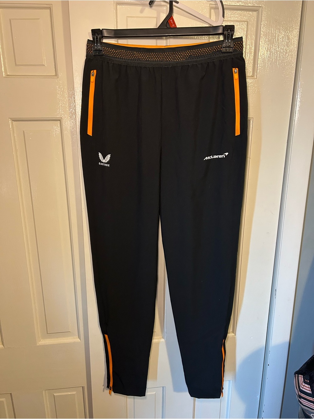 McLaren Men’s Black Joggers with Orange Trim